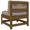 vidaXL Mittelsofa mit Kissen Honigbraun Massivholz Kiefer