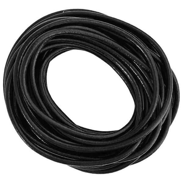 vidaXL Leder Schnur Schwarz &Oslash;5 mm x 5 m Leder
