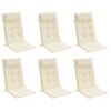 vidaXL Hochlehner-Auflagen 6 Stk. Creme Oxford-Gewebe