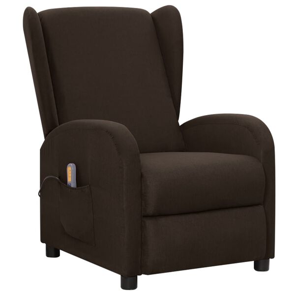 vidaXL Massagesessel Dunkelbraun Stoff