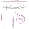vidaXL Strandparasol Grün 263 x 263 x 272 cm Polyester und Metall