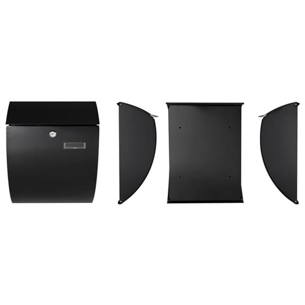 Perel Briefkasten Nice Schwarz