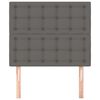 vidaXL Kopfteil Grau 90x5x118/128 cm Kunstleder
