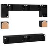 vidaXL TV-Schrankset 8 pcs Schwarz Eichen-Optik Holzwerkstoff