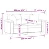 vidaXL 2-Sitzer-Sofa mit Kissen Taupe 120 cm Mikrofasergewebe