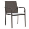 vidaXL 5-tlg. Garten-Essgruppe mit Kissen Poly Rattan und Stahl