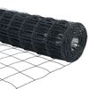 vidaXL Zaun mit Pfosten Grau 1,5 x 10 m Stahl