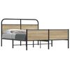 vidaXL Metallbett ohne Matratze R&auml;uchereiche 160x200 cm