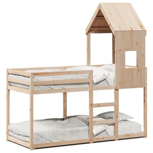 vidaXL Etagenbett ohne Matratze 90x200 cm Massivholz Kiefer