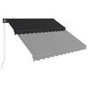 vidaXL Einziehbare Markise Handbetrieben 300 x 250 cm Anthrazit