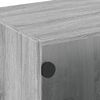 vidaXL Couchtisch mit Glast&uuml;ren Grau Sonoma 68x50x42 cm