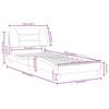 vidaXL Bettgestell ohne Matratze "Hvar" Dunkelbraun 90x200 cm Stoff