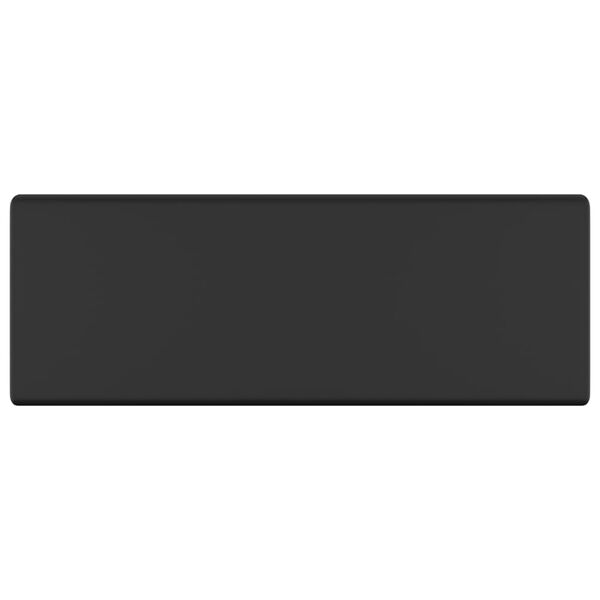 vidaXL Luxus-Waschbecken Überlauf Quadratisch Matt Schwarz 41x41 cm