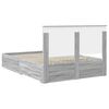 vidaXL Bettrahmen Graues Sonoma 135 x 190 cm Holzwerkstoff