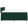 vidaXL Boxspringbett mit Matratze Dunkelgr&uuml;n 200x200 cm Samt