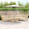 vidaXL Sofa Set mit Kissen Uni 5 pcs Beige Massivholz Akazie