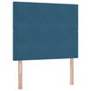 vidaXL Bett mit Stauraum und LED mit Matratze Blau 120 x 190 cm Samt