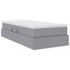 vidaXL Aufbewahrungsbett mit Matratze Hellgrau 100 x 200 cm Polyester