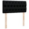vidaXL Boxspringbett mit Matratze Schwarz 90x190 cm Stoff