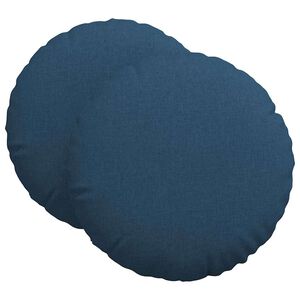vidaXL Sitzkissen 2 pcs Blau &Oslash;80 x 29 cm Stoff