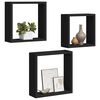 vidaXL W&uuml;rfelregale 3 Stk. Schwarz MDF