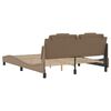 vidaXL Bettgestell "Viana" ohne Matratze Cappuccino-Braun 160x200 cm Kunstleder