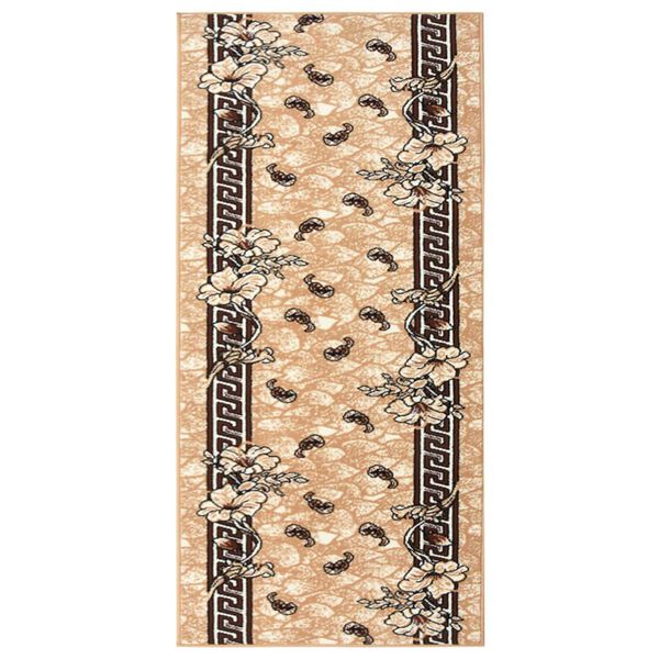 vidaXL Teppichl&auml;ufer BCF Beige 100x200 cm