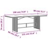 vidaXL 7-tlg. Garten-Essgruppe mit Kissen Grau Poly Rattan
