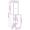 vidaXL Apothekerschrank Schwarz Eichen-Optik 40 x 41 x 174.5 cm