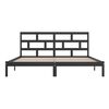 vidaXL Massivholzbett Schwarz Kiefer 200x200 cm