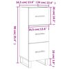 vidaXL Sideboard Wei&szlig; 34,5x34x90 cm Holzwerkstoff