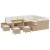 vidaXL Gartensofa-set 13 Stk. 12-Sitzanzahl Beige und Creme