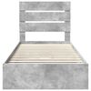 vidaXL Aufbewahrungsbett Beton Grau 70 x 190 cm Holzwerkstoff
