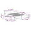 vidaXL Massivholzbett ohne Matratze 150x200 cm Kiefernholz