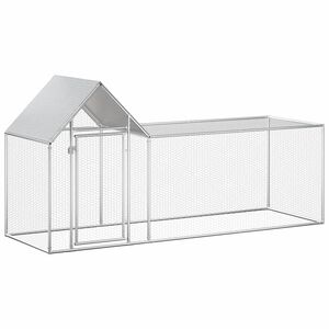 vidaXL H&uuml;hnerstall 3x1x1,5 m Verzinkter Stahl