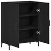 vidaXL Sideboard Schwarz Eichen-Optik 69,5 x 34 x 90 cm Holzwerkstoff