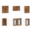 vidaXL 11-tlg. K&uuml;chenschrank-Set Lucca R&auml;uchereiche Holzwerkstoff