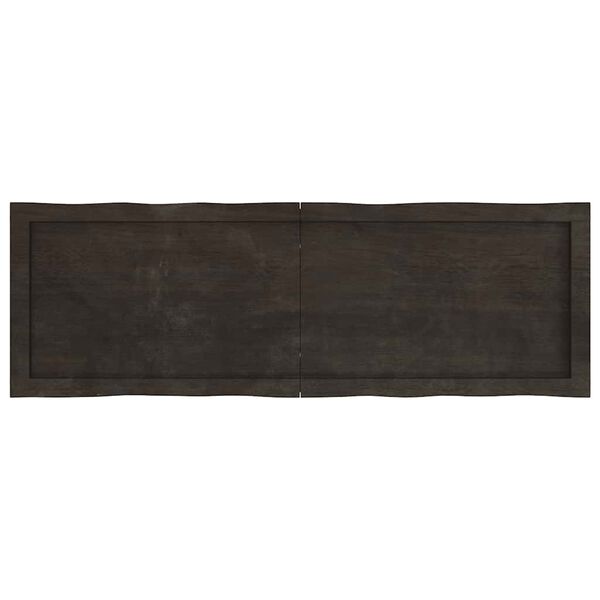 vidaXL Tischplatte 120x40x(2-4) cm Massivholz Behandelt Baumkante