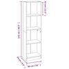 vidaXL B&uuml;cherregal 4 F&auml;cher Braun Eichen-Optik 40x24x143 cm