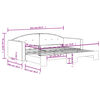 vidaXL Tagesbett Ausziehbar Dunkelgrau 90x190 cm Samt