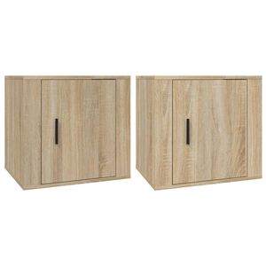 vidaXL Nachttische 2 Stk. Sonoma-Eiche 50x39x47 cm
