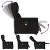 vidaXL Elektrischer Massagesessel mit Aufstehhilfe Schwarz Stoff