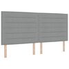 vidaXL Boxspringbett mit Matratze Hellgrau 140 x 200 cm Stoff