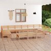 vidaXL 13-tlg. Garten-Lounge-Set Massivholz Kiefer