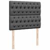 vidaXL Ottoman-Bett mit Matratze & LEDs Dunkelgrau 120x200 cm Stoff
