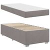 vidaXL Bettrahmen mit Matratze Taupe 90 x 200 cm Stoff