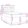 vidaXL Boxspringbett mit Matratze Schwarz 160x200 cm Stoff