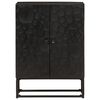 vidaXL Sideboard Schwarz 55x30x76 cm Massivholz Mango und Eisen
