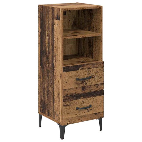 vidaXL Sideboard Altholz 34 x 34,5 x 90 cm Holzwerkstoff