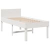 vidaXL Massivholzbett ohne Matratze Wei&szlig; 75x190 cm Kiefernholz
